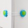 A set of locks for doors and boxes "Bear", universal, flexible, 2 pcs., Blue/green color, crumb I