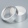 Makarun box, confectionery packaging tube with a window, silver, 12 x 12 x 5 cm