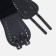 Women's belt, width 12 cm, metal buckle, black color