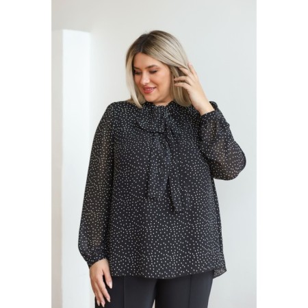 Female blouse, size 64, black color-3