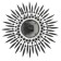 Wall clock, series: openwork, "rays-pim", smooth move, d-50 cm, dial 14.5 cm