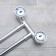 Two-roller holder with two rotary panels of Accoona A121-2, color chromium