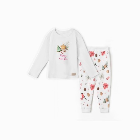 New Year. Pajama Children's Minaku "Winter", white color, height 80-86 cm