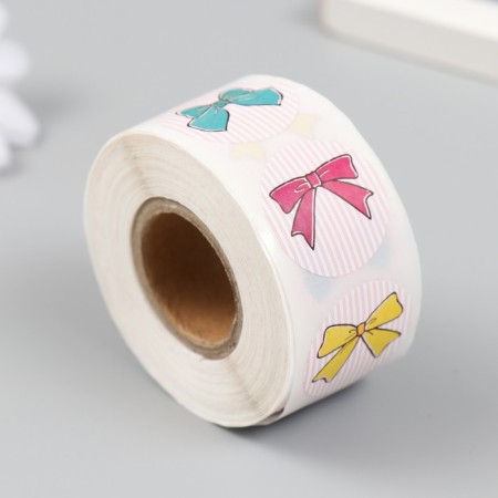 Stick Paper "Bows" d = 2.5 cm 500 pcs in a roll 3x6.5x6.5 cm-1