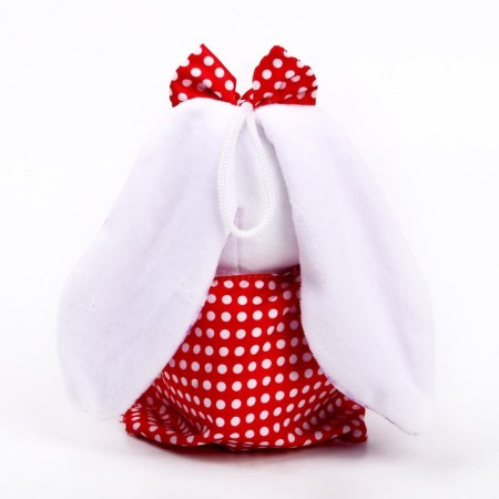 Soft toy "Bunny with a bow in peas"-2