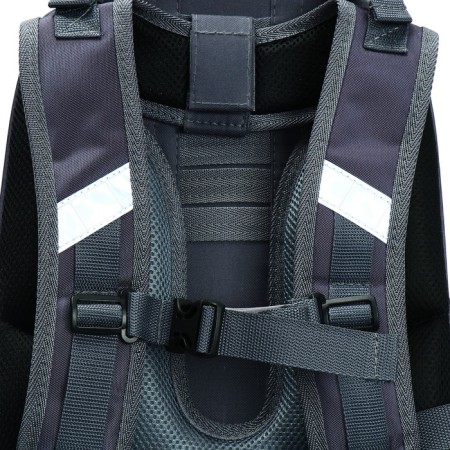 School backpack 38 x 30 x 16 cm, ergonomic back, Stavia "Auto", brown-11
