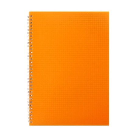 Notebook on the crest A4 60 sheets in the Calligrata cell is orange, plastic cover, offset block-1