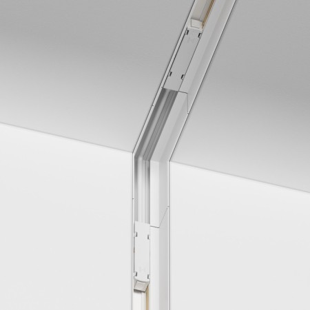 The internal corner connector for the built-in track system Technical tra010icl-22W, 10x8x10 cm, white color-2