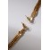 Hanging earrings with rhinestones "drops" three threads, white color in gold, 14 cm