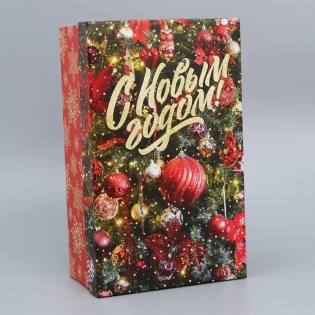 Gift box "Christmas tree toys", 32.5 x 20 x 12.5 cm, New Year