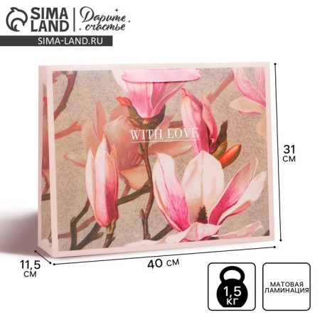 Package Gift Laminated Horizontal, Packaging, Love, L 40 x 31 x 11.5 cm