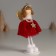 Interior doll "Angel in a red dress, with an asterisk" 5x7.2x15.5 cm