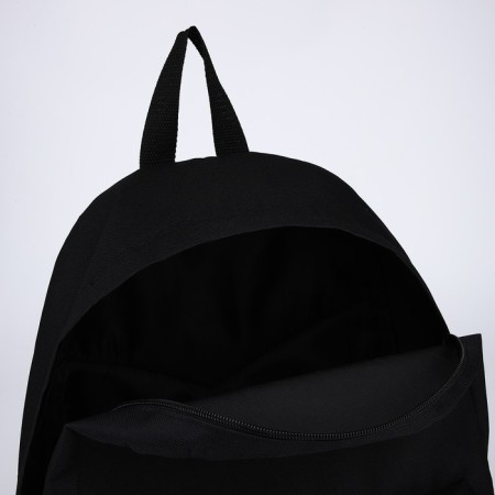 School textile backpack, with pockets, black color-3