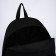 School textile backpack, with pockets, black color