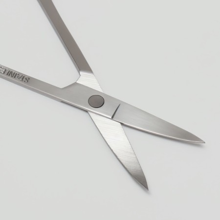 Scissors manicure, bent, 9 cm, silver color-3