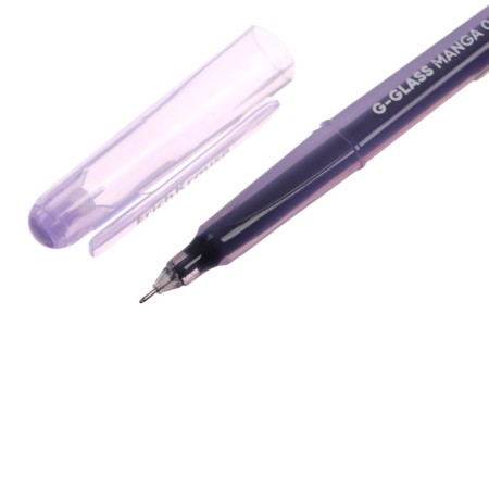 Gel pen Erichkrause "G-Glass Stick Manga" Black, needle node 0.5 mm, enlarged ink supply, mix-7