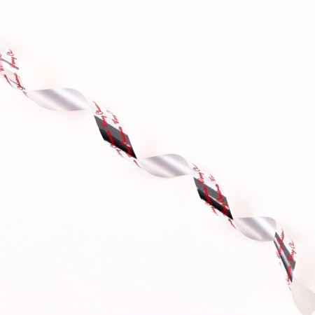 Ribbon for decor and gifts, "Merry Christmas", Red, 2 cm x 50 m-2
