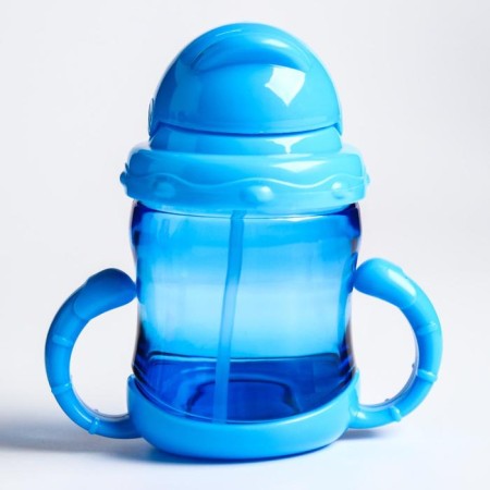 Children's stroke with silicone tube, 200 ml., With handles, color mix-5