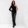 Women's longing on one shoulder Minaku: Basic Line Black Color, size 40