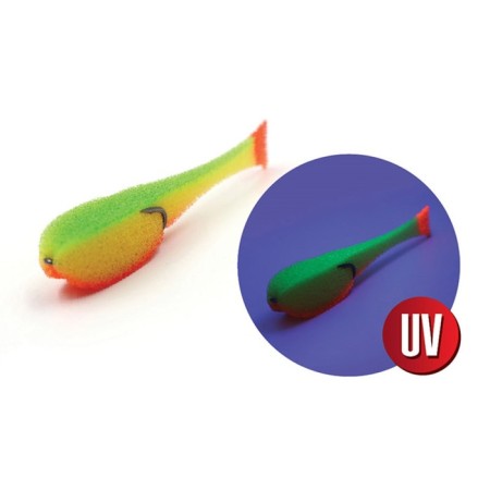 Yaman foamy fish on a double, 140 mm, color 21 UV, 5 pcs.