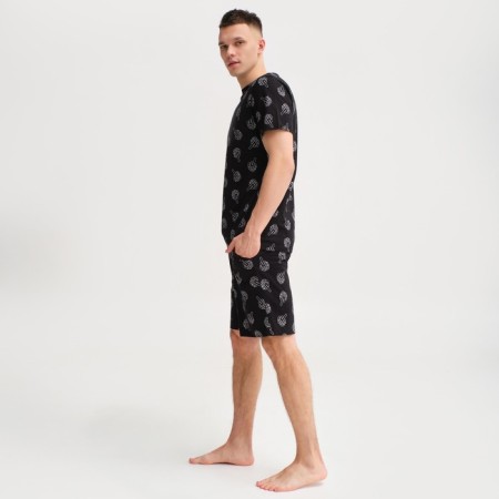Pajama men's kaftan "f*ck" R.52, black-4