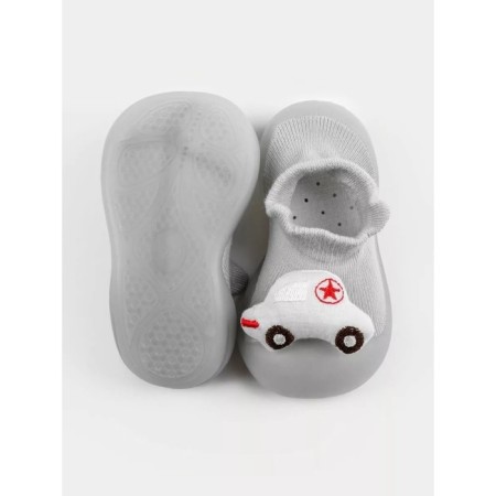 Boots-knees children's FIRST STEP CAR with a breathing sole, size 23, color gray-6