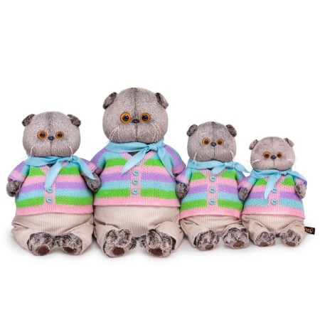 Soft toy "Basik in a striped jacket and pants", 25 cm-3