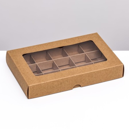 Folding box under 15 sweets, craft, 13.7 x 22 x 3.5 cm-1