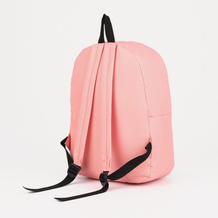 Youth backpack on lightning from textiles, external pocket, pink color-1