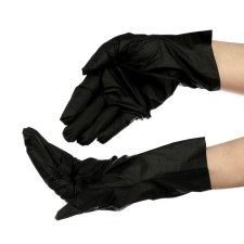 Disposable gloves Vinyltep Premium, black, size m, 100 pcs