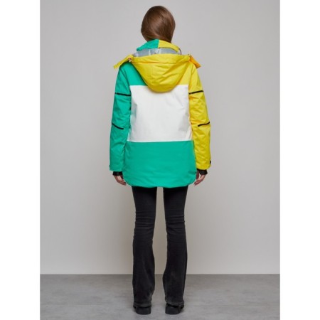 Ski jacket female, size 42, yellow color-3
