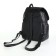 Women's backpack made of artificial leather with lightning, 2 pockets, black color