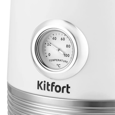 Electric KitFort KT-6603 kettle, 1.7 l, 2200 watts, black and white-1