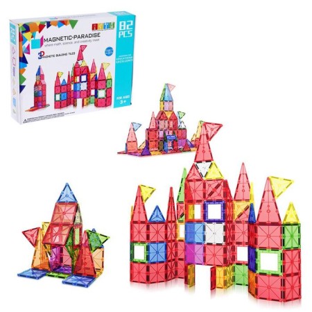 Magnetic designer "Geometric figures", 82 details