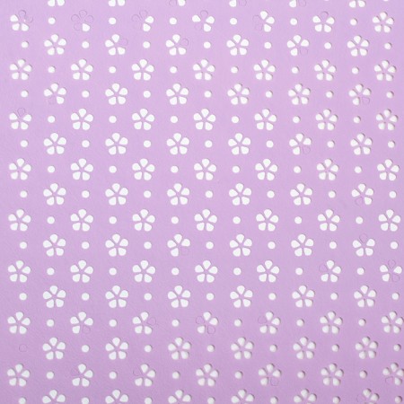 Laminated felt with perforation "Flowerers", lilac, 57 cm x 5 m-3
