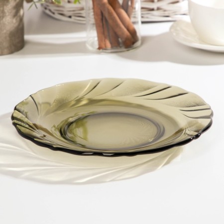 Plate plate alta marea, d = 21 cm, brown color-1