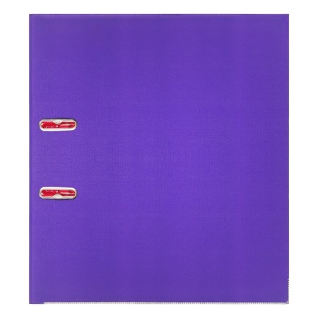 A4, 75 mm, Lamark, PVC, double-sided, metal edging, pocket for a spine, assembled, purple/pink-3