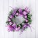 New Year's wreath D-24 cm "Balls and flowers" lilac
