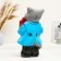 Pig a piggy bank "Cat large with tulips" gray 20x23x41cm mix