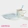 Tea couple ceramic "leaf", 3 objects: a cup 320 ml, a saucer 25.5 × 16 cm, a spoon, the color of the blue