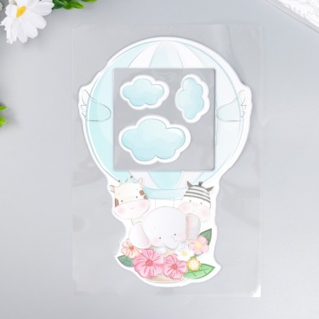 The sticker on the switch "Bill on the balloon" window is 8.5x8.5 cm, voluminous 26x16.5 cm