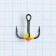 Triple hooks for Lucky John lure with colored drops, color YR, No. 06, 10 pcs.