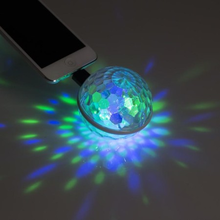 Light device "Double Dishash Shar" 7 cm, 4 connectors, glow RGB, 5 V-2