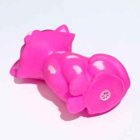 Brying toy "cat" for dogs, 10 cm, pink-4