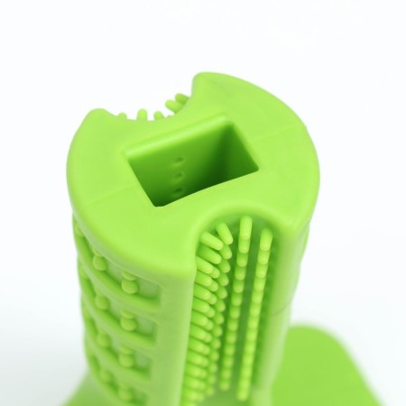 A toy for dogs with a hole for the toothpaste "Toothbrush" 12.5 cm, green-4