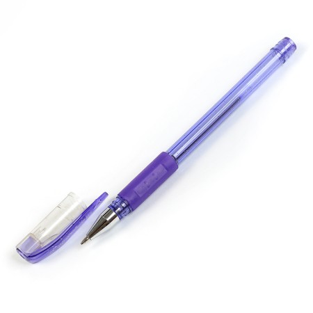 A set of gel pens, 12 colors, with sparkles, with rubber holders, in a blister-3
