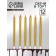Candles for the cake "Royce", 12 pcs, gold metallic