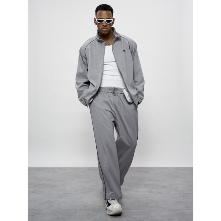 Male tracksuit, size 56, gray color-14