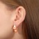 Corgi polymer clay earrings, orange color