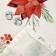 Apron "Ethel" Christmas Red Flowers 60x70cm, 100% HL, sarzha 190 g/m2